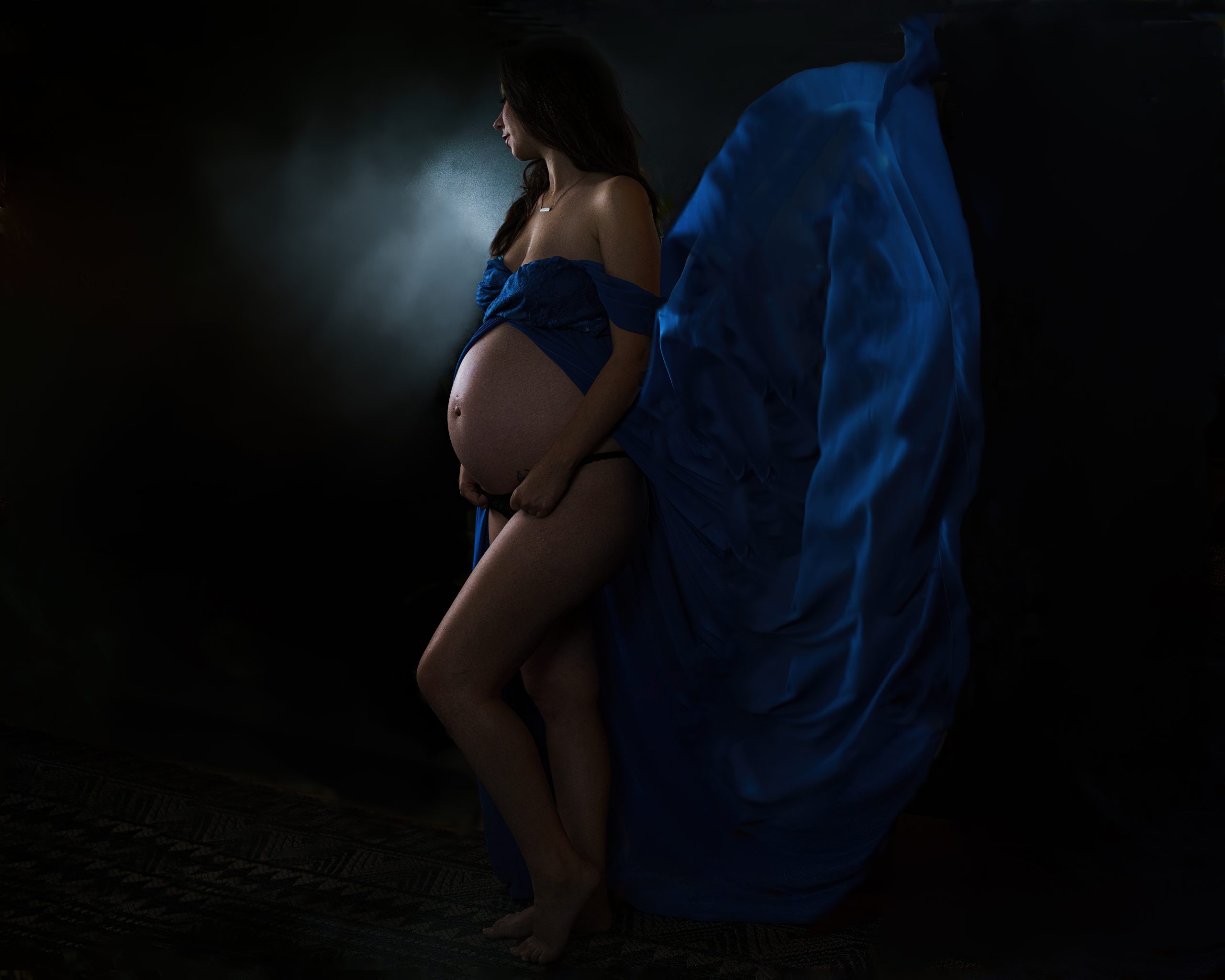 fine art maternity boudoir portraits sexy and pregnant